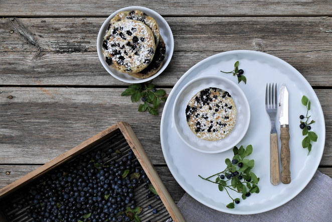 vegane Heidelbeer-Pancakes