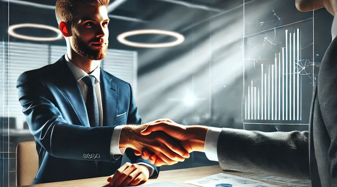 business-partnerschaft-led-handel