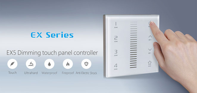 Komplett-Set LED Wanddimmer mit Infrarot Fernbedienung 