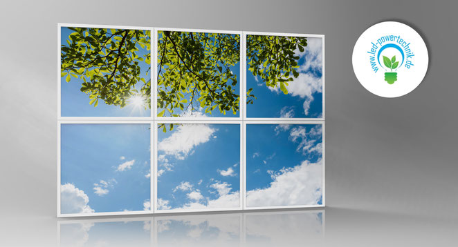 LED-Deckenhimmel mit natürlichem Wolkenmotiv für Arztpraxen und Wartezimmer – entspannende Beleuchtung für Patienten