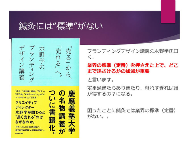 あじさい鍼灸マッサージ治療院　鍼灸には”標準”がない