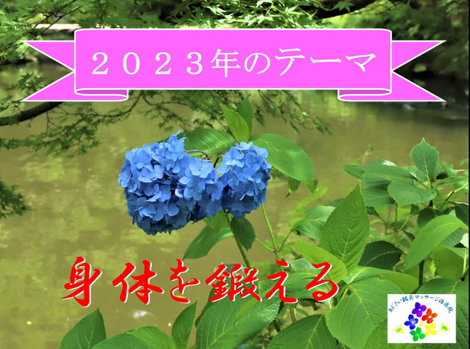 あじさい鍼灸マッサージ治療院　２０２３年のテーマ