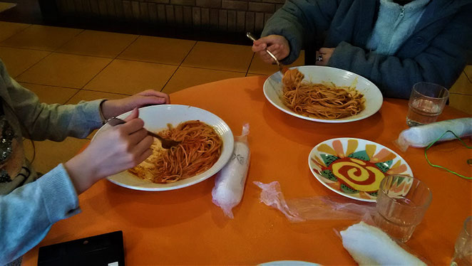 あじさい鍼灸マッサージ治療院　ランチのパスタ