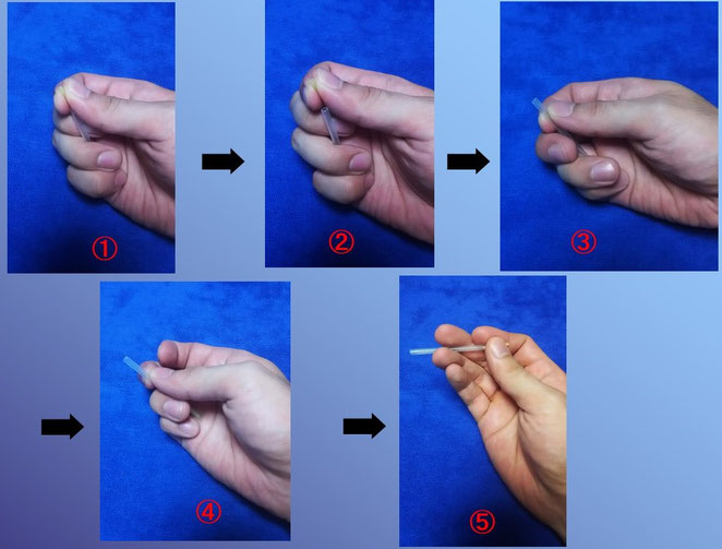 あじさい鍼灸マッサージ治療院院　片手挿管の手順