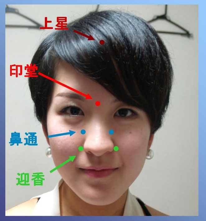 あじさい鍼灸マッサージ治療院　花粉症に効果のある経穴（ツボ）