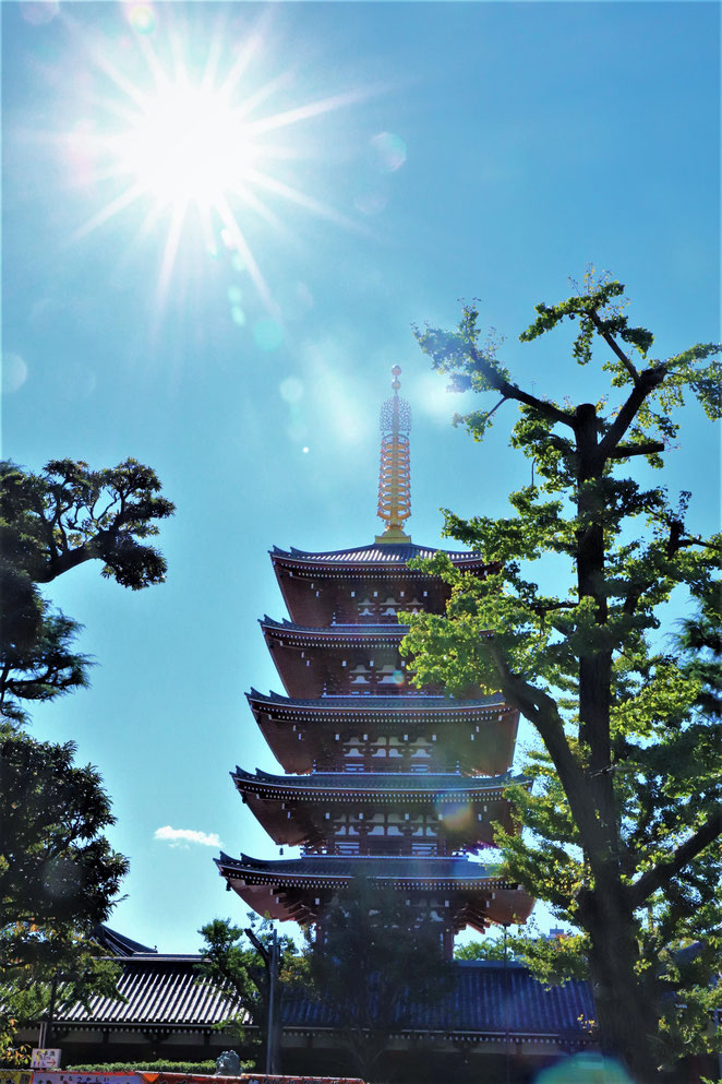 あじさい鍼灸マッサージ治療院　浅草寺五重塔