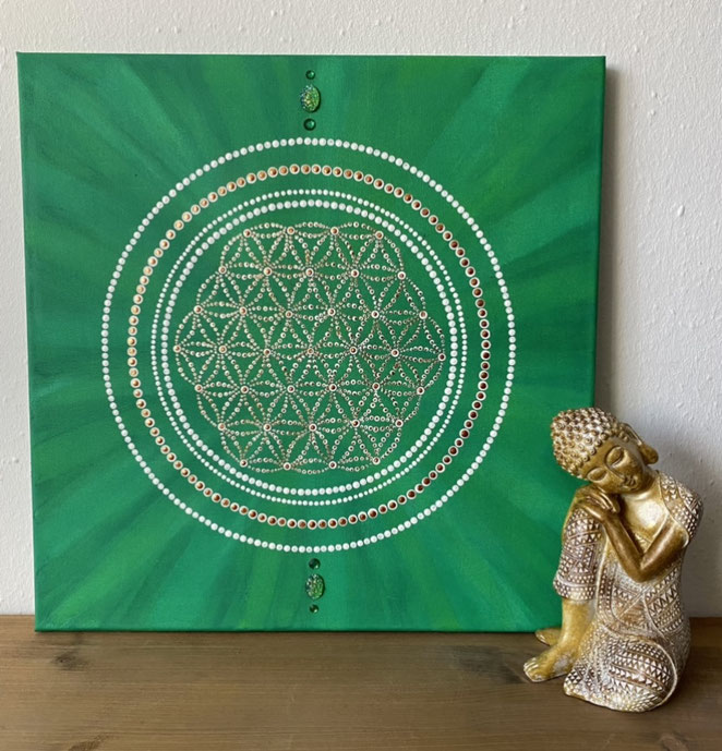 "Blume des Lebens", Bildgröße 40 x 40 cm