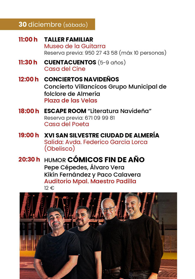 Programa de la Navidad en Almeria