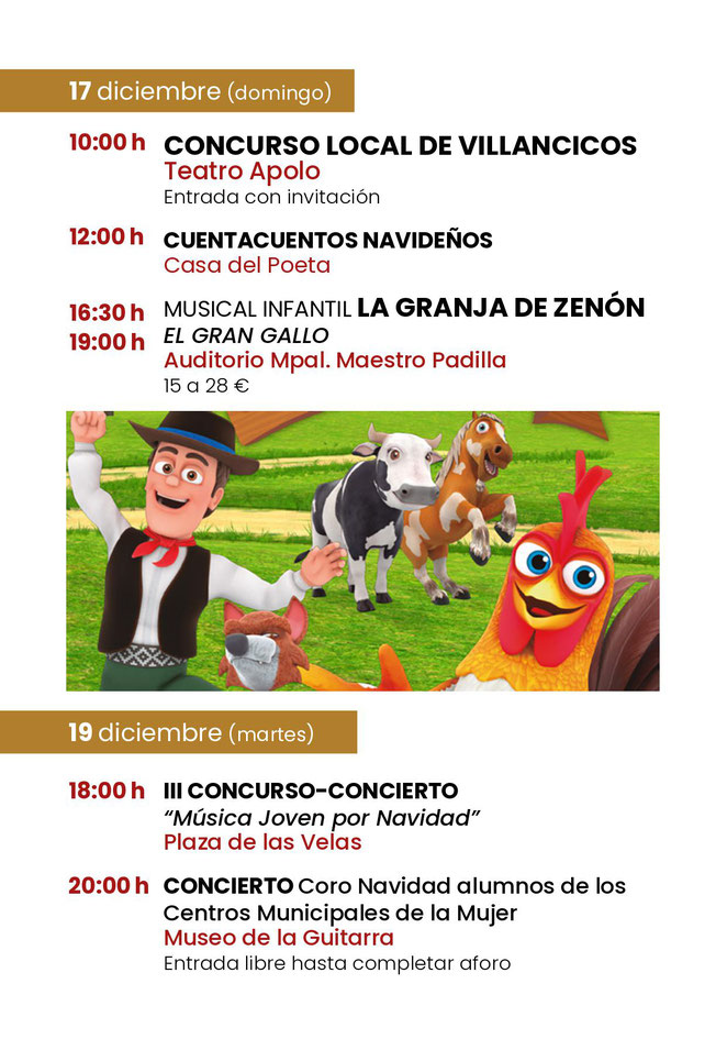 Programa de la Navidad en Almeria