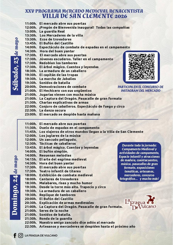 Programa del Mercado Medieval de San Clemente