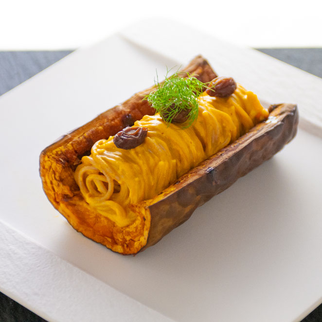すくな系カボチャのパスタ