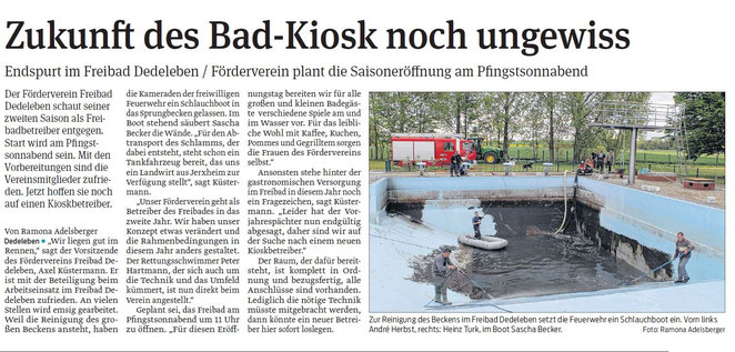 Artikel in der Volksstimme vom 12.05.2015