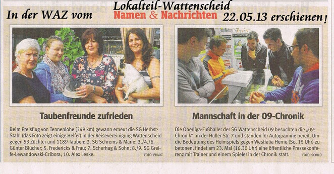am,22.05.2013 in WAZ-BOWATT-Lokalt.