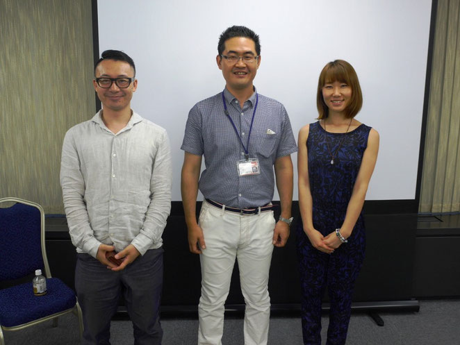 左から川村健治さん、北海道大家塾原田、新美明菜さん