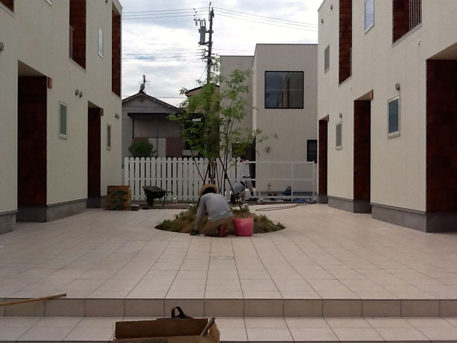 名古屋市MAMAN APARTMENT造園工事