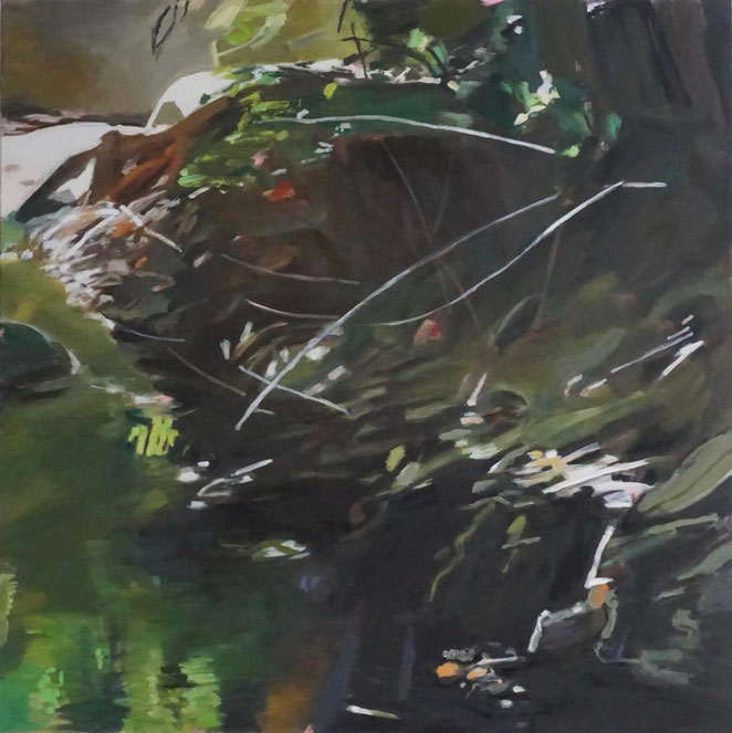 illuminated details LW3 2018 120 x 120 cm Öl / Leinwand - Herta Müller