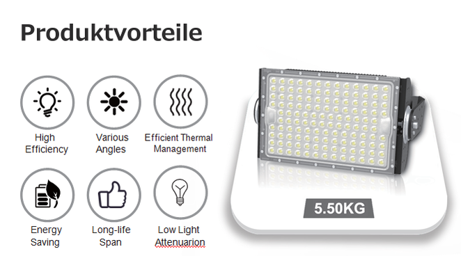 LED Fluter 600W, dimmbar