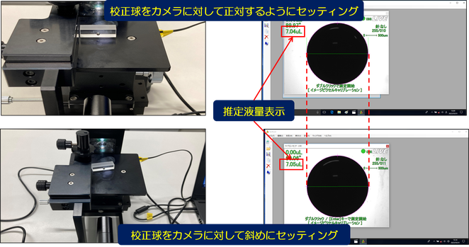 校正作業　校正球使用