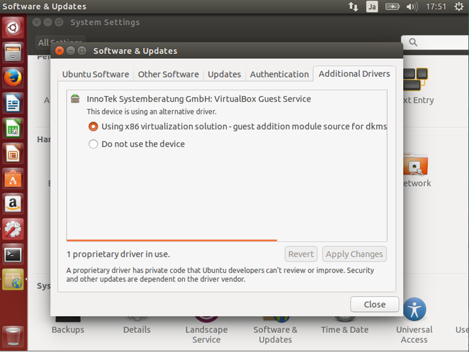 Ubuntu 14.04 LTS Additional Drivers