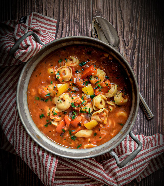 Tortellini Topf "Tomaten Paprika", vegan, vegetarisch, Thermomix