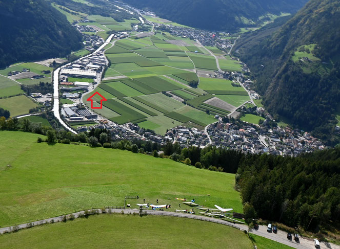 Startplatz Ahornach und Landeplatz Cascade Sand in Taufers