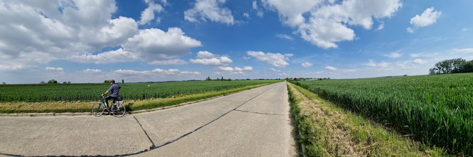 ©  D. Sepulchre La Buissière Cottage: Cycling route in Hesbaye, Wallonie following the Points Noeuds Network.
