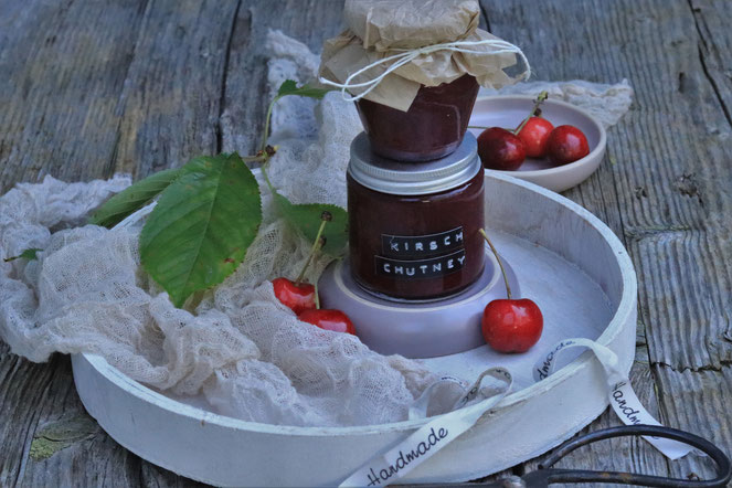 Kirsch Chutney mit Kirschen
