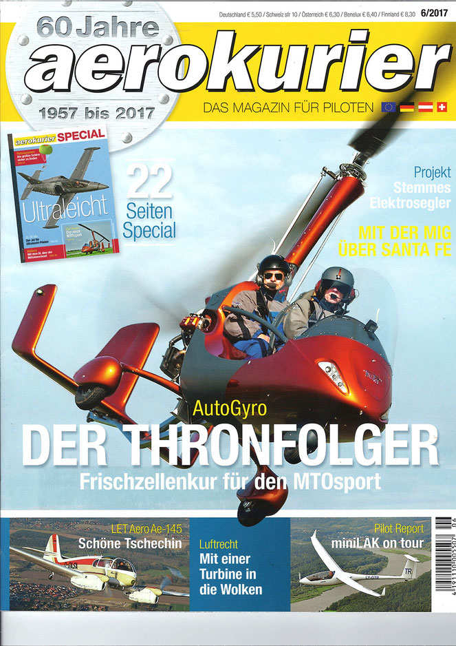 Mein Foto vom neuen MTOsport hat es auf dem aerokurier-Titel geschafft.