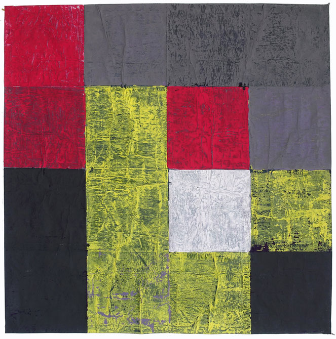 "20-028" - Acrylique/krafts encollés, 150 x 150 cm, 2020