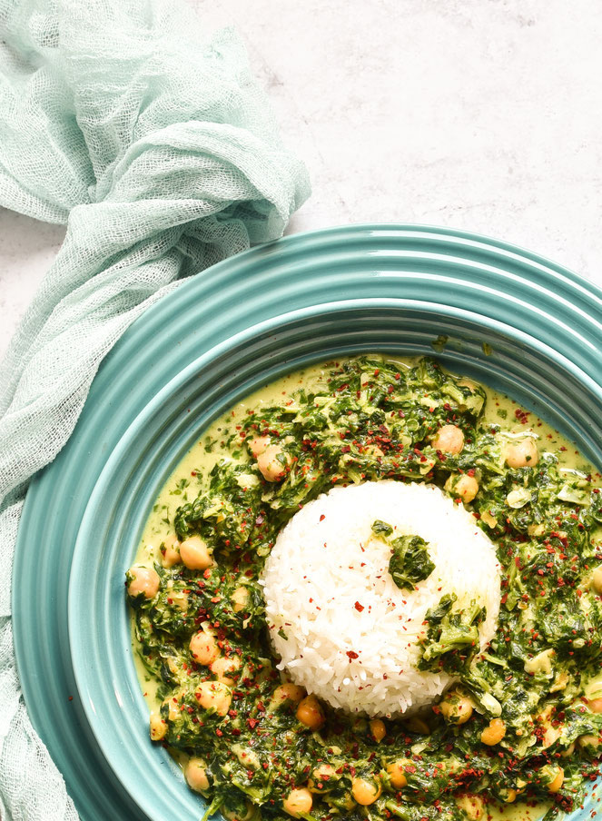 Channa Palak, Spinat Kichererbsen Curry, indisch Thermomix, Channa Palak Thermomix, indisches Curry Thermomix, Curry vegan Thermomix, Kichererbsen Thermomix