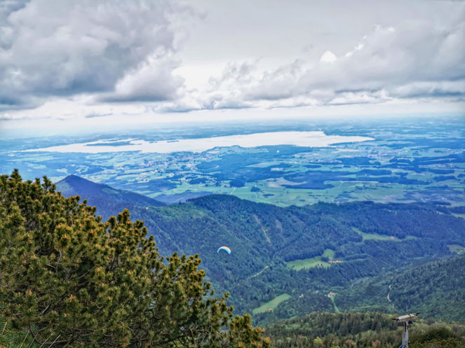 Aussicht vom Hochfelln auf den Chiemsee