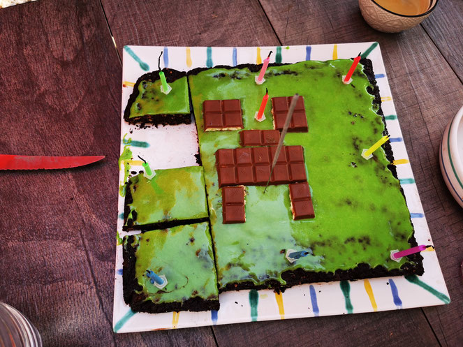 Minecraft Kindergeburtstag Creeper Kuchen