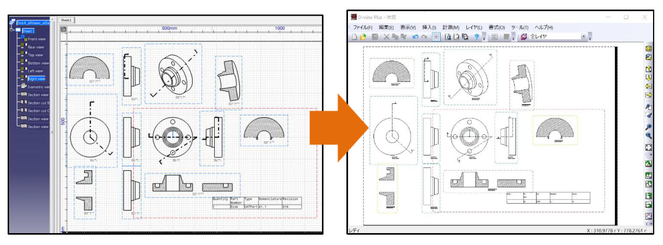 CATDrawingデータを「D-view Plus」にて読込