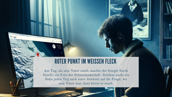 Kurzgeschichte Roter Punkt im weißen Fleck