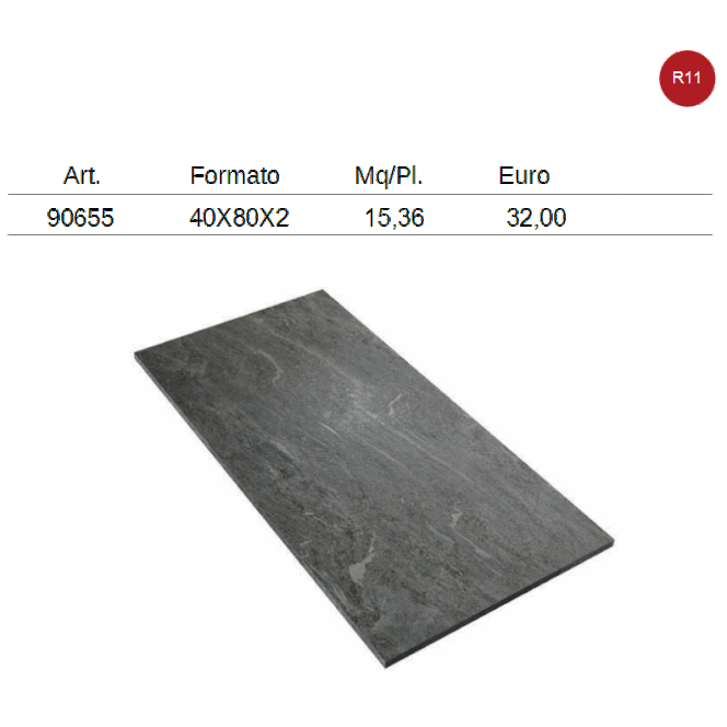 gres porcellanato 40x80 spessore cm. 2   