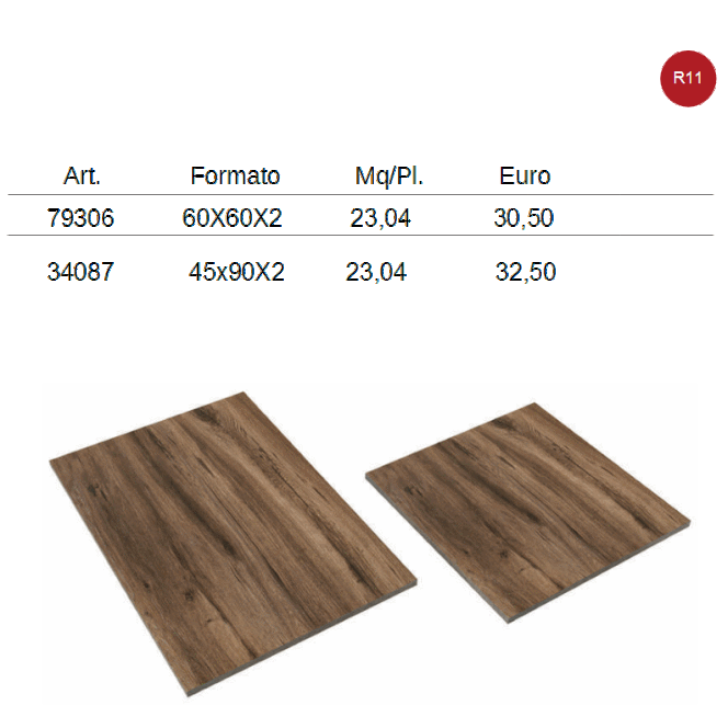 pavimento per esterno effetto legno spessore cm.2 