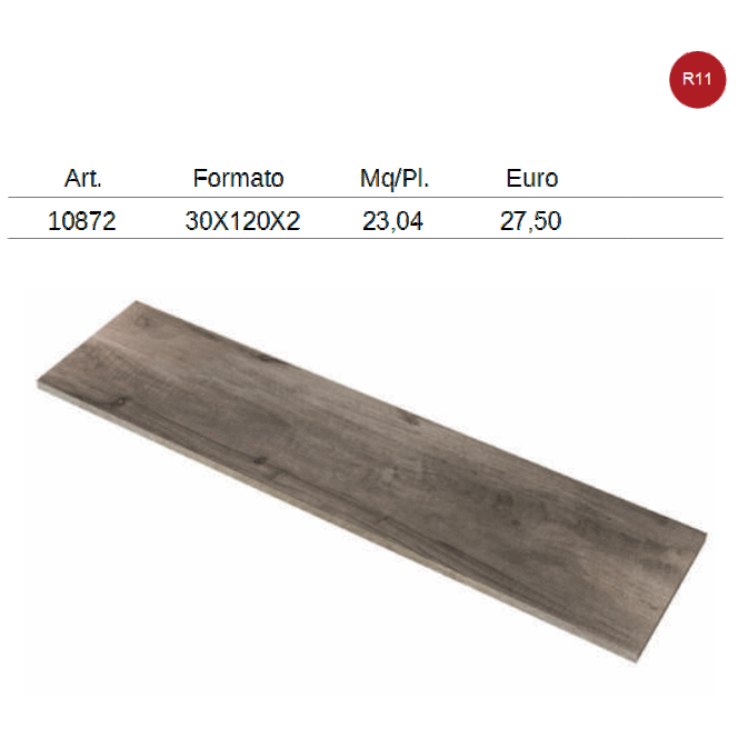 pavimento effetto legno formato 30x120 spessore cm.2 