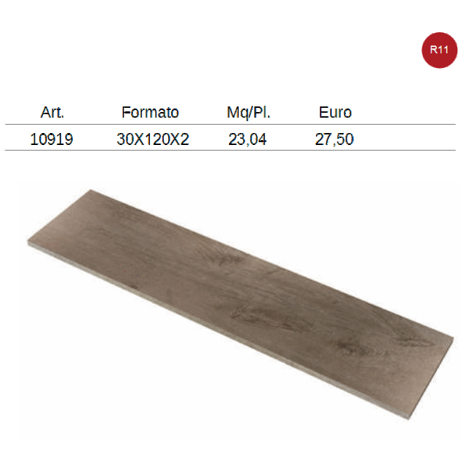 pavimento effetto legno formato 30x120 spessore cm.2 