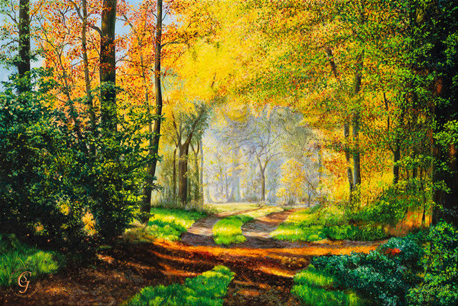 Zauberwald I,  120x80 cm , Öl auf Leinwand, 