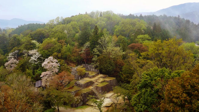 ぎふ歴史街道天空の城苗木城跡桜名所大矢倉跡瀬戸の筍