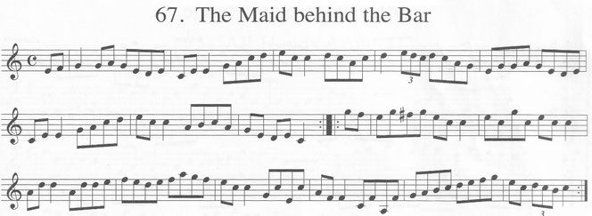 Maid Behind the Bar アイリッシュ音楽 楽譜