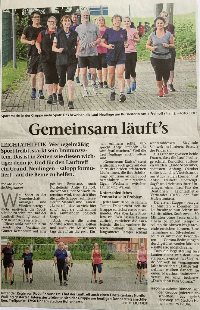 Quelle: Recklinghäuser Zeitung 27.08.2020