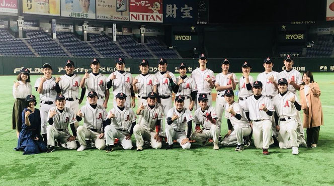 Aloha Baseball Club初の東京ドームでの試合