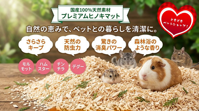 巣材おがくず商品写真、モルモット・小動物用巣材（おがくず）販売｜モルモット・ゴールデンハムスター・小動物専門ブリーダー【ときどきペットショップ】