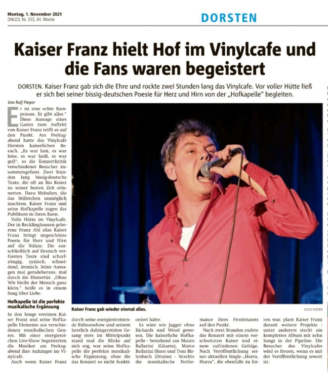 Dorstener Zeitung, 01.11.2021 © Ralf Pieper