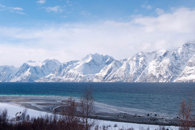 View from Uløya to the Lyngen Alps