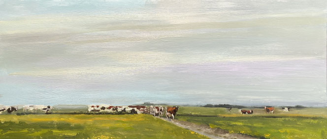Mooi Katwoude, oil on wood 30x70cm