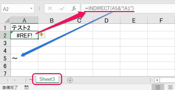 Indirect関数で Ref エラーでシート名が参照できない場合の対処方法 病院ｓｅにゃんとのパソコン エクセル活用術