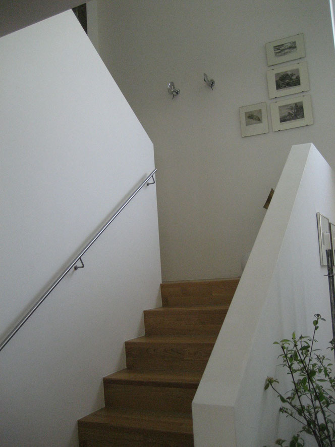 EFH in Burghausen, gemauertes Treppengeländer