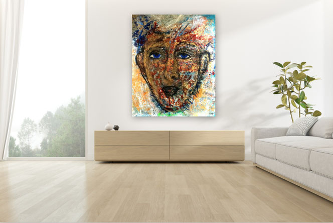 Abstrakte, Gesichter, Portraits, Portrait, figurative Malerei, Menschen, Gemälde, großformatig, Moderne Malerei, Moderne Kunst, Acrylbilder, Kunst kaufen, große Bilder Acryl,